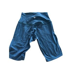 Lululemon Align high rise biker shorts Teal Size 2 High Rise Yoga Athleisure